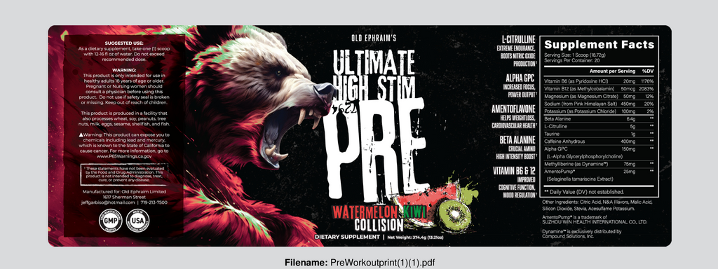 Old Ephraim Ultimate High Stim Pre-workout
